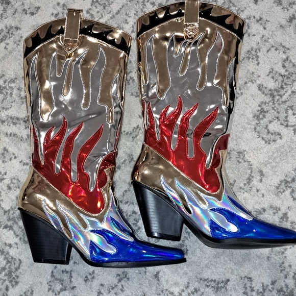 Cape Robbin Racha Gold Boots 7.5 - Picture 11 of 14